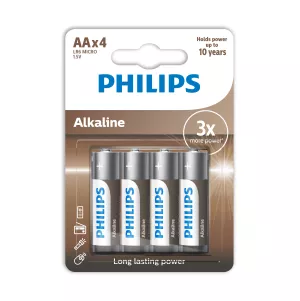 بطاريات Philips القلوية 1.5 فولت BL 4 -PIES AA - PHILIPS