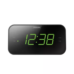 Radio-réveil FM double alarme grand afficheur vert TAR3306/12 - PHILIPS