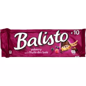 Barres chocolatées fruit des bois X10 185g - BALISTO