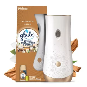 Désodorisant Éléctrique Automatique Senteur Bois De Santal & Jasmin Aux Huiles Essentielles + Recharge - GLADE