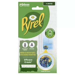 Piège Anti-mouches Stickers Fenêtres Forme Iris Violet Sans Parfum X4 - Pyrel