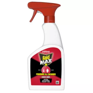 Insecticide Spray Anti-Fourmis et Anti-Cafards Action Longue Durée 500ml - RAID
