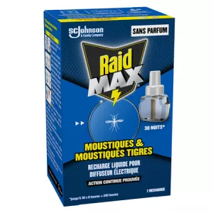 Recharges Diffuseur Electrique Moustiques & Moustiques Tigres - RAID