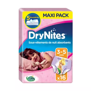 Drynites msichana mwenye umri wa miaka 3-5 x16 punda - HUGGIES