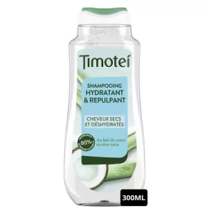 Shampoing Hydratant pour Cheveux secs et déshydratés Lait de Coco et Aloe Vera 300ml - TIMOTEI