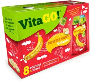 Kuburudisha kunywa apple-banana 200ml