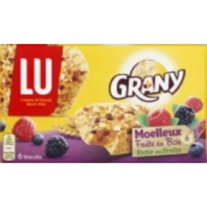 Grany moelleux fruit des bois riche en fruits 192g - LU