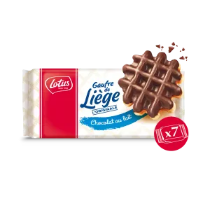 Gaufre de Liège Chocolat au lait 363g (7x1p)- LOTUS