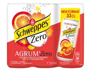 Soda Zero saveur Agrumes 33cl - SCHWEPPES