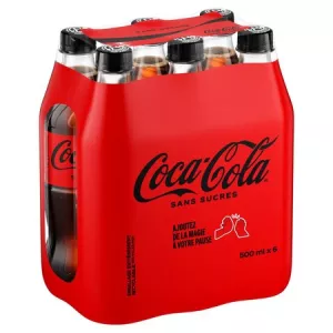 6x50cl Ss Sucres Pet Coca Cola