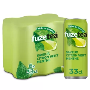 ミント＆ライムフレーバーアイスティードリンク 6x33cl - Fuze Tea