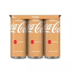 Coca-Cola saveur vanille, pack de 6 boîtes de 33 cl - COCA-COLA