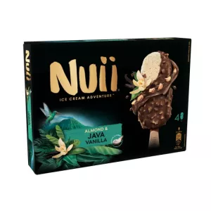 Bâtonnets glacés amandes & vanille de Java x4 - NUII