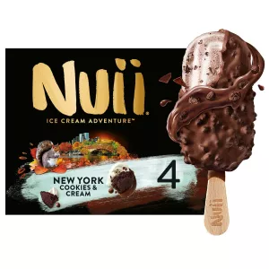 Bâtonnets glacés New York cookies & cream x4 268 g - NUII