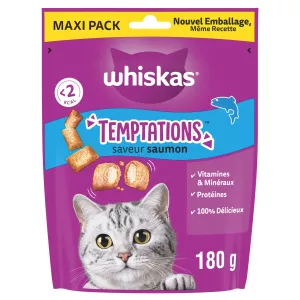 Friandises Pour Chat Saveur Saumon Maxi Pack 180g - Whiskas