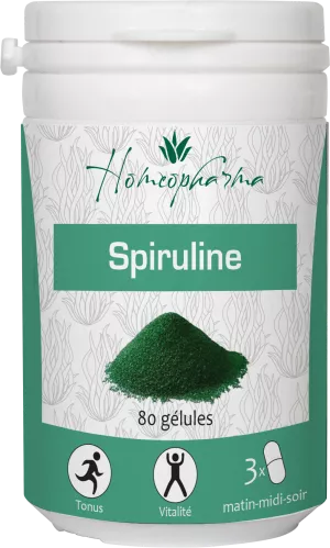 Gelules De Plantes Spiruline Bte De 80 - HOMEOPHARMA