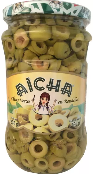 Aceitunas verdes Rondelle 650g - AICHA
