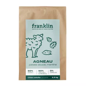 Lamb sweet potato and mint kibble for dogs - FRANKLIN