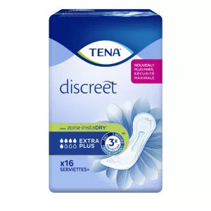 Serviettes Hygiéniques Fuites Urinaires Extra Plus Discreet - TENA