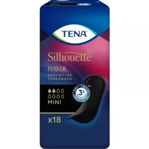 Tena Silhouette Noir Mini X18