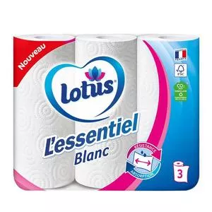 Essuie-Tout Blanc L'essentiel x3 - LOTUS