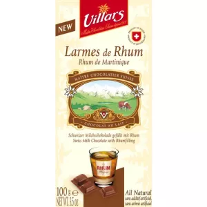 Tablette de chocolat au lait rhum 100g - VILLARS