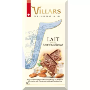 Chocolat au lait amandes et nougat 180 g - VILLARS