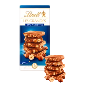 Tablette De Chocolat  Les Grandes Lait Noisettes  150 G - LINDT