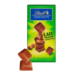 Tablette Chocoletti Lait Praliné Noisettes 100 G - LINDT