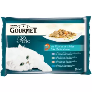 Pâtée pour chats Perle Plaisirs de la Mer 4x85g - PURINA GOURMET