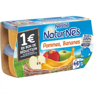 Piccole pentole mele/banane da 4 mesi 4x130G - NESTLE