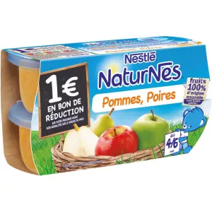 Petits pots pommes/poires dès 4mois 4x130g - NESTLE