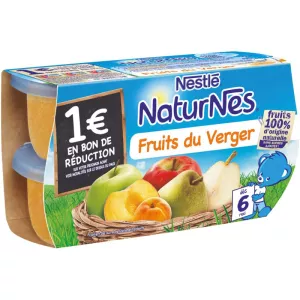 Petits pots fruits dès 6mois 4x130g - NESTLE