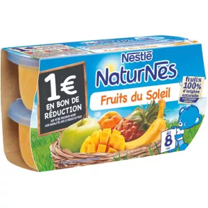 Naturnes petit pot dessert aux fruits du soleil dès 8 mois 4x130g - NESTLÉ