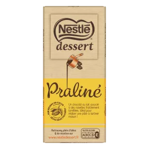 Tablette de chocolat praliné 170g - NESTLE DESSERT