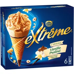 Extreme Vanille-Pralinen-Eiscreme X6 - Nestle