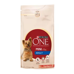 Croquettes pour chien Adult Mini 1-10kg : bœuf & riz 1.5kg - PURINA ONE