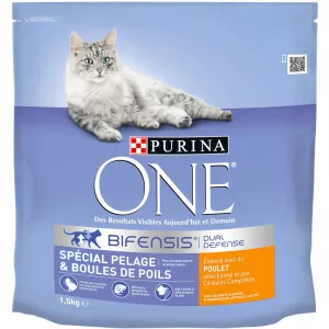 Croquettes pour chat spécial pelage & boule de poils 1.5kg - PURINA ONE
