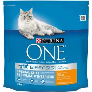 Croquettes pour chat stérilisé d'intérieur/poulet 1.5kg - PURINA ONE