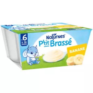 P'tit brassé banane dès 6 mois 4x100g - NATURNES