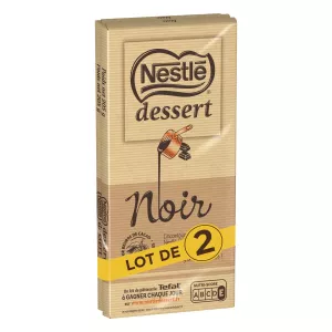 Tablette de chocolat noir 2x205g - NESTLE DESSERT