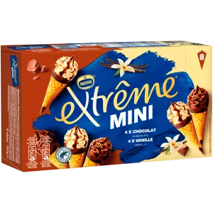 مخاريط مثلجة بالفانيليا والشوكولاتة Extrême Mini x8 312 g - NESTLÉ