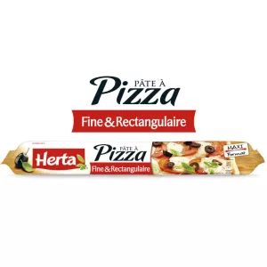 Pâte à pizza fine et rectangulaire maxi 390g- HERTA
