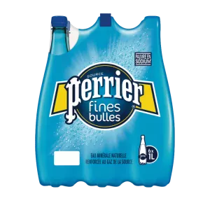 Eau Gazeuse Minerale Naturelle Fines Bulles 1l Pet X 6 - PERRIER