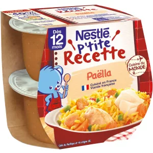 Ptite Recette Plat bébé 12+ mois paëlla 2x200g - NESTLÉ