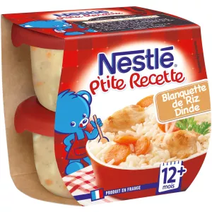 Blanquette mtoto hua mchele na Uturuki kutoka miezi 12 2x200g - NESTLÉ