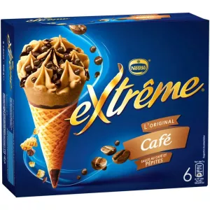 Cônes glacés café sauce café et pépites Extrême L'Original x6 426 g - NESTLÉ