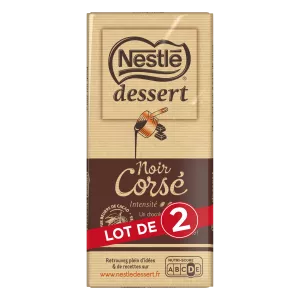 Tablette De Chocolat Noir Pâtissier Corsé Intense 2x200g - NESTLÉ