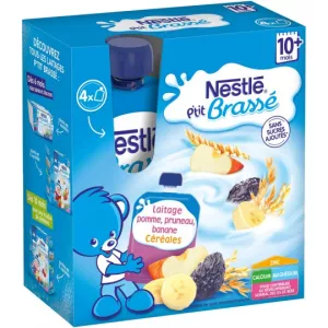 Gourde pomme/ pruneau/ banane/ céréales dès 10mois 4x90g - NESTLE