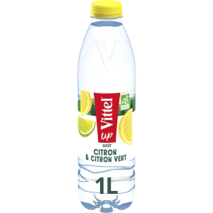 Eau aromatisée citron - citron vert 1L - VITTEL